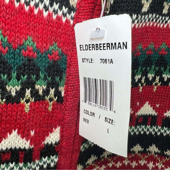 Tiara International Elderbeerman Holiday Christmas sweater size L NWT - Picture 3 of 5